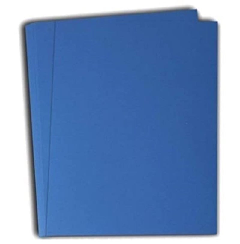 Hamilco Colored Cardstock Scrapbook Paper 8.5" x 11" Cobalt Blue Color Card Stock Paper 50 Pack - Image 1